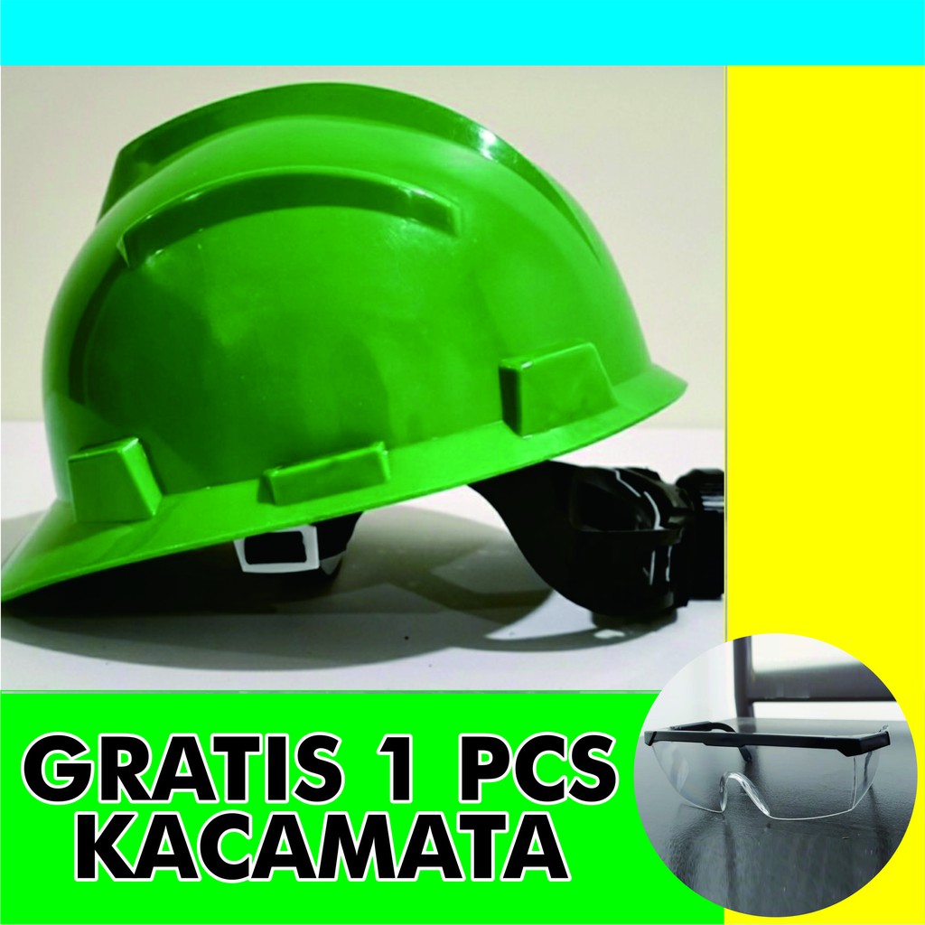 HELM SAFETY  HIJAU PROYEK / TOPI PROYEK / SAFETY HELMET (NON MEREK)