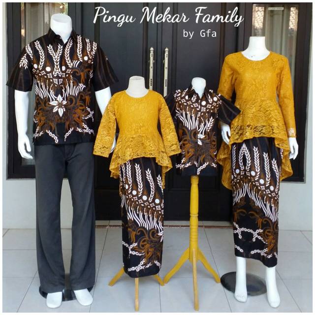 RnB batik family couple || batik set brukat family