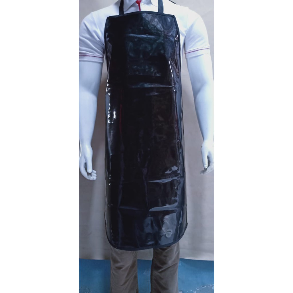 APRON CELEMEK PVC WATERPROOF UKURAN 90 x 60 CM WARNA HITAM YUTAKA
