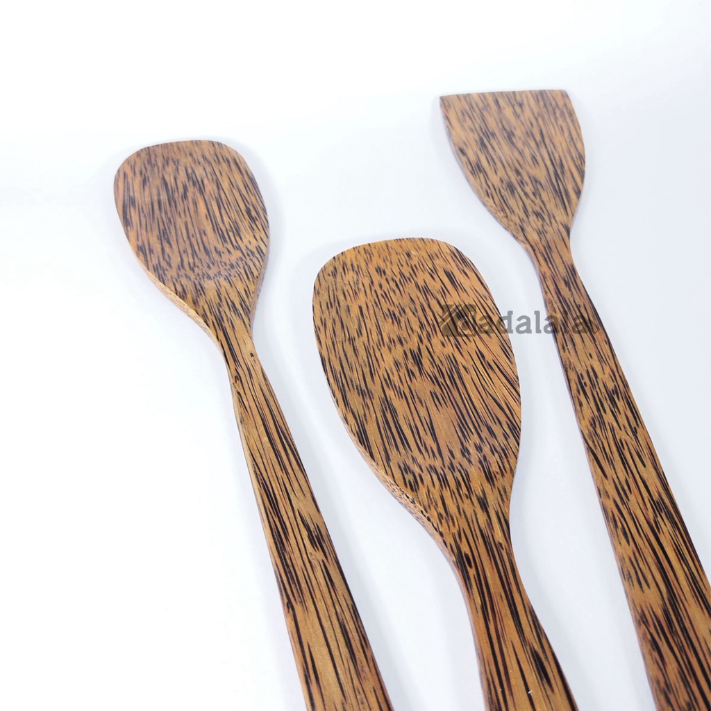 DADALALA Spatula / Sodet / Centong / Erus Bahan Kayu Kelapa, Tidak Lengket dan Aman