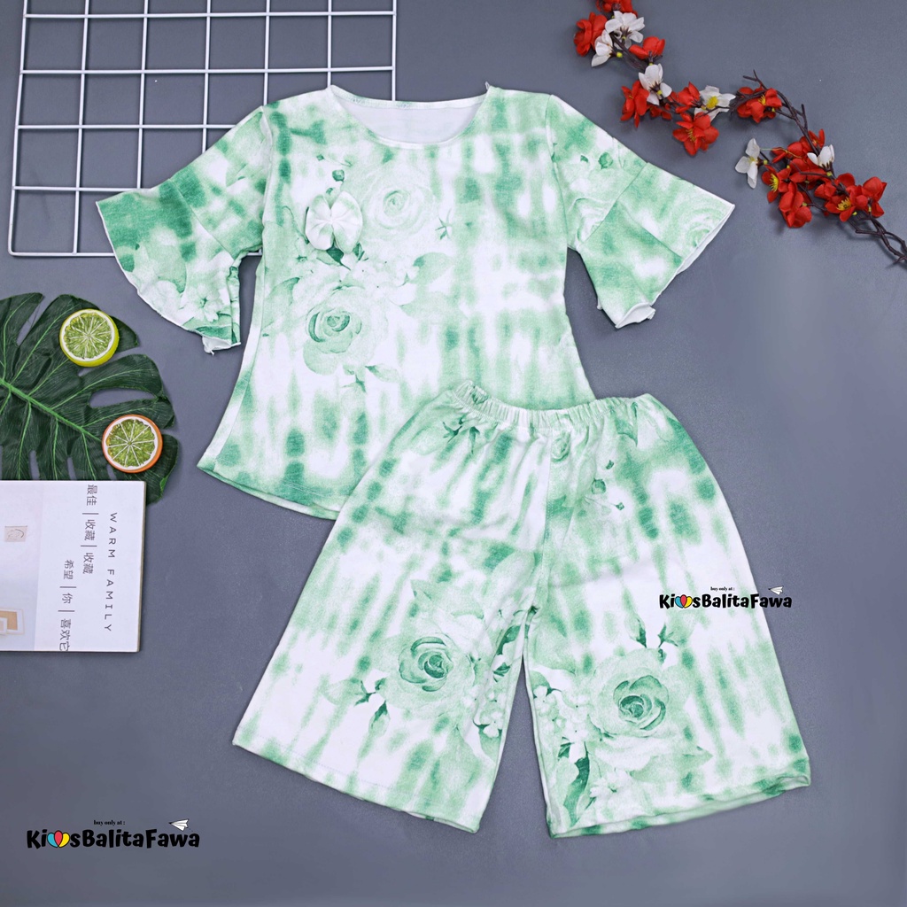 Setelan Lucy uk 3-4 Tahun / Set Blouse Kulot Balita Baju Anak Perempuan Cewek Atasan Bawahan Balita