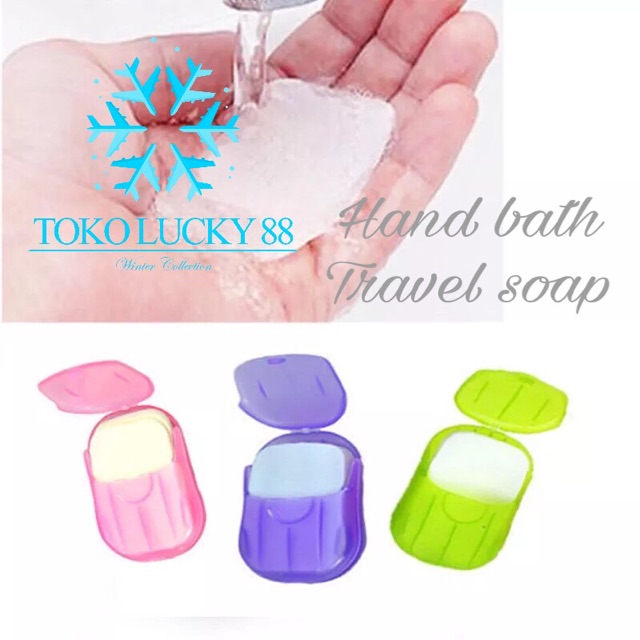 IMPORT Hand bath Sabun Kertas Travel cuci tangan hand soap bath