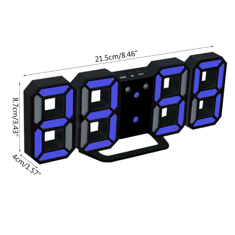 Btsg Jam Alarm Digital LED 3D Desain Modern Untuk Dinding / Meja