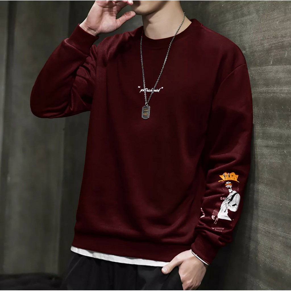 BAJU SWEATSHIRT GET RICH-BAJU LENGAN PANJANG MODEL TERBARU-KAOS DISTRO TERLARIS