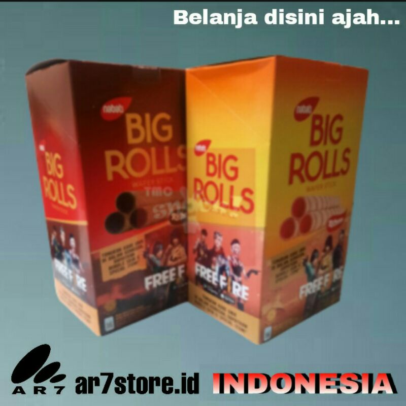 

BIG ROLLS Nabati coklat/keju 1 Box isi 20 pcs @18gr