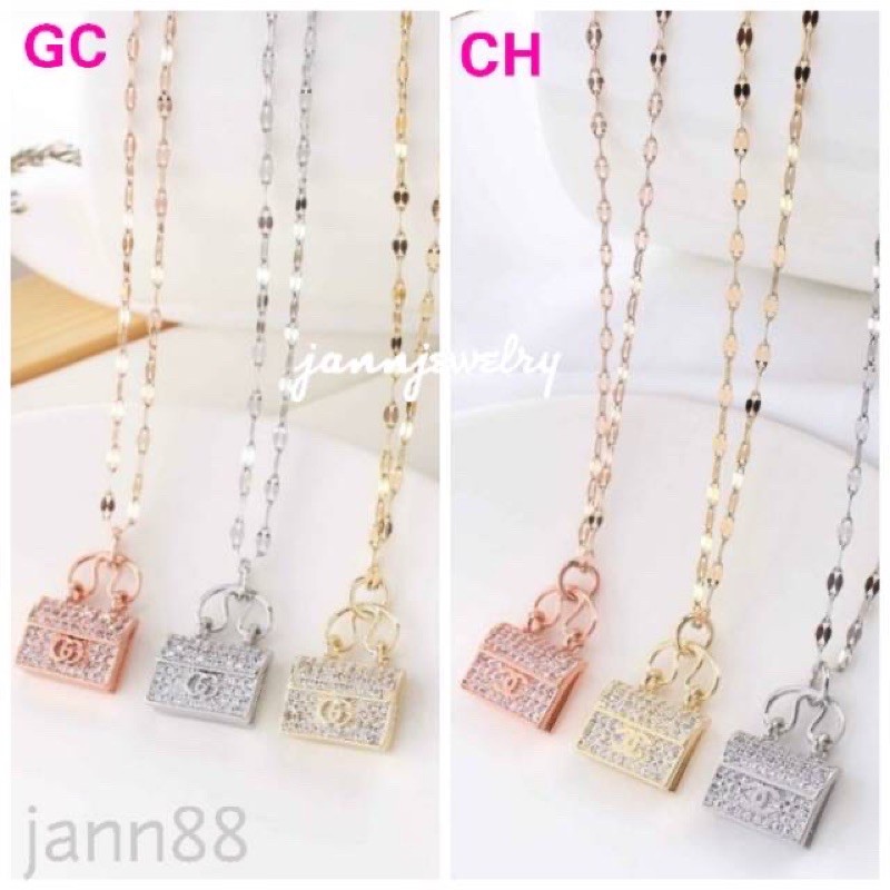 jannjewelry Kalung Titanium Tas Nikmir Anti karat&amp;alergi KT-14