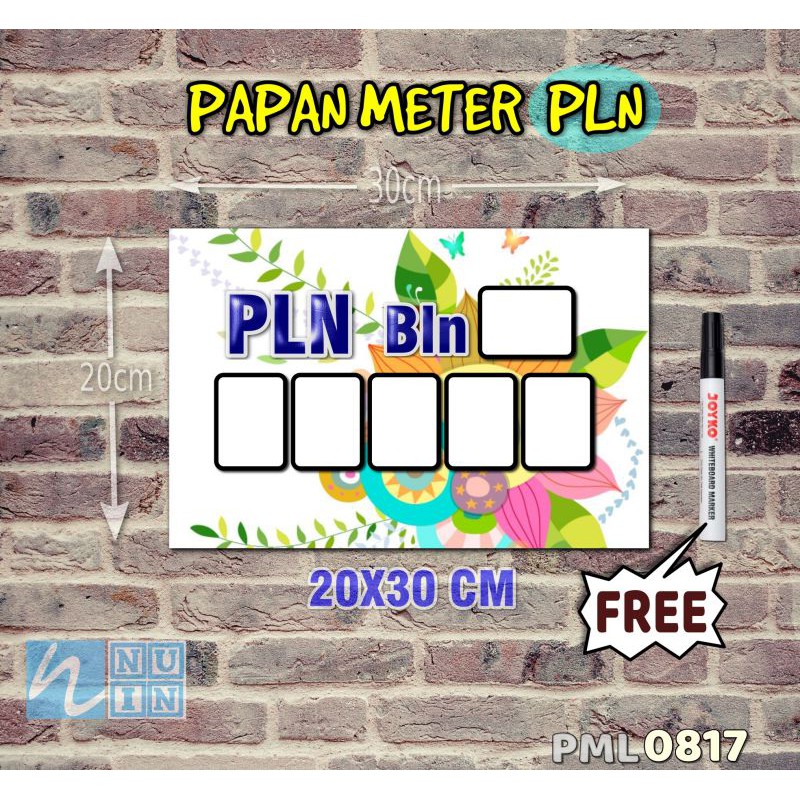 

Nuin Papan Meter Listrik PLN PAM motif Unik - Flower 17