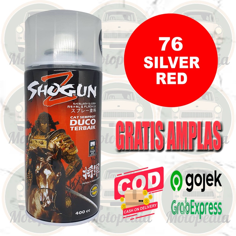Cat Semprot Pilok Pilox Pylox Shogun Z Silver Red Merah 76