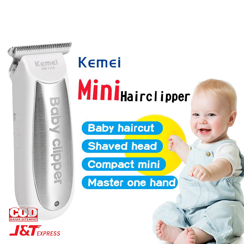 Kemei KM-1319 Original Multifungsi Baby Hair Trimmer Hair Portable alat cukur bayi