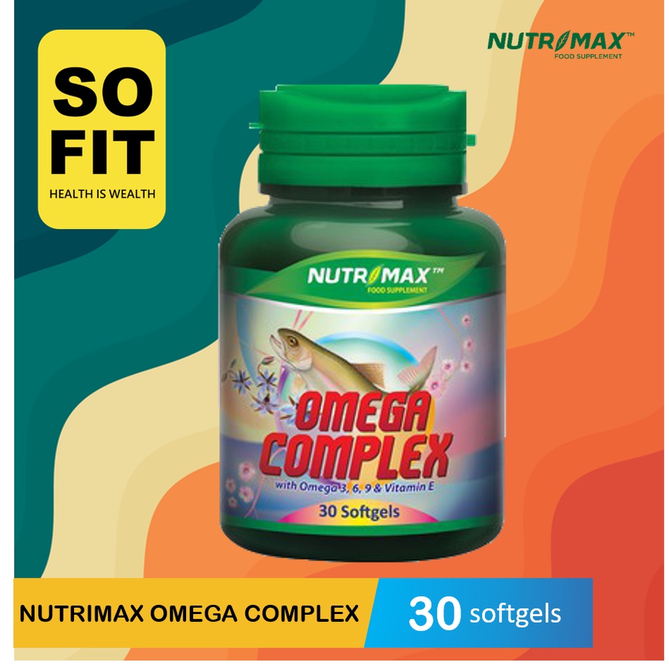 Nutrimax Omega Complex Omega 3 6 9 Plus Vitamin E Isi 30 Tablet - Minyak Ikan Fish Oil - Sofit