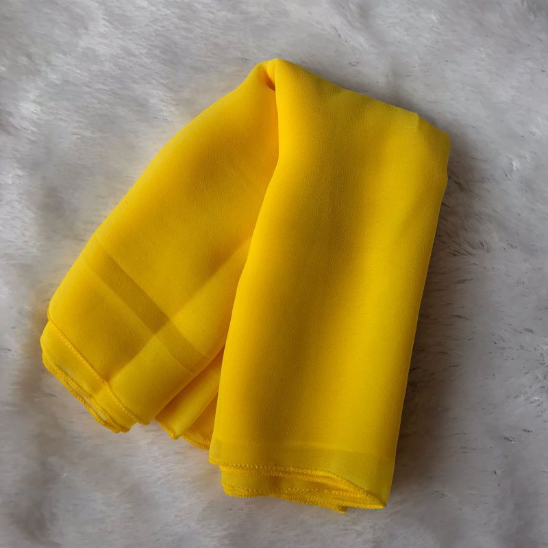 Selendang bali 2,5 m | Selendang crep cerah warna warni-Lemon