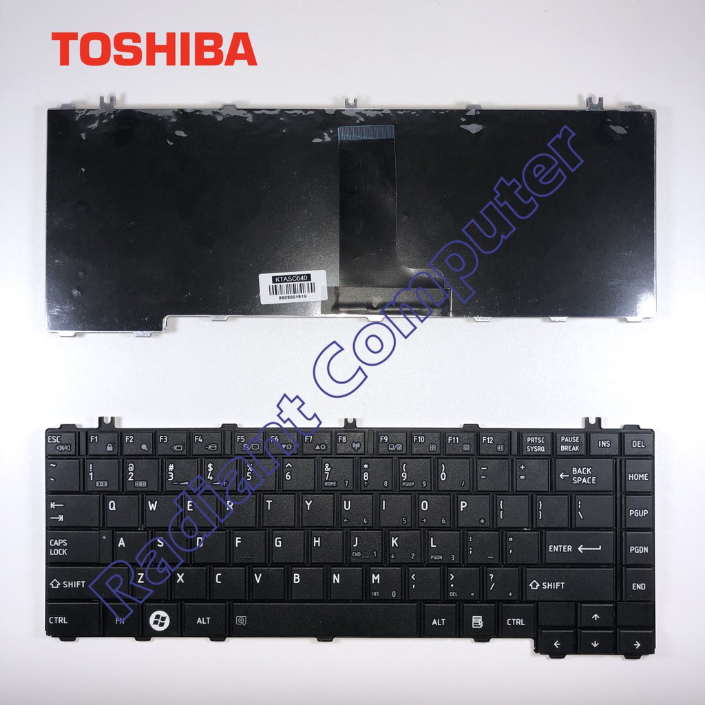 Keyboard Toshiba Satellite C645 L600 L620 L635 L740 L745 BLACK DOFF