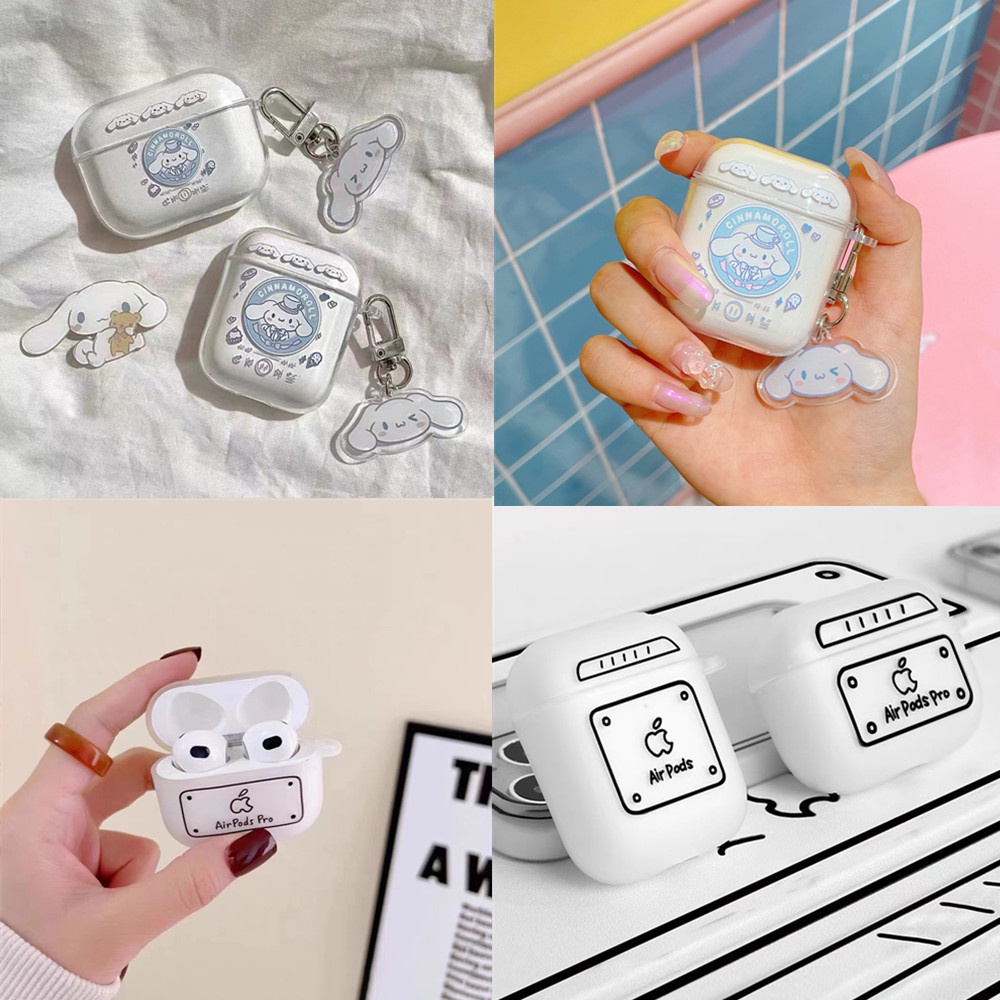 Case Pelindung Earphone Desain Kartun Cinnamoroll Untuk Airpods 1 / 2 / Airpods pro