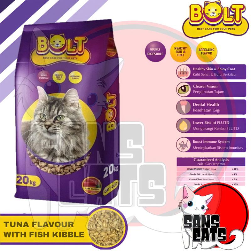 [Grosir] [Gojek/Grab] Makanan Kucing/Bolt Cat Repack 1kg Varian Tuna