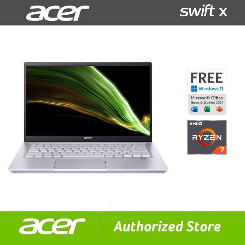 ACER SWIFT X SFX14 RYZEN 7 5700 16GB 512SSD RTX3050TI 4GB W11+OHS 14"FHD