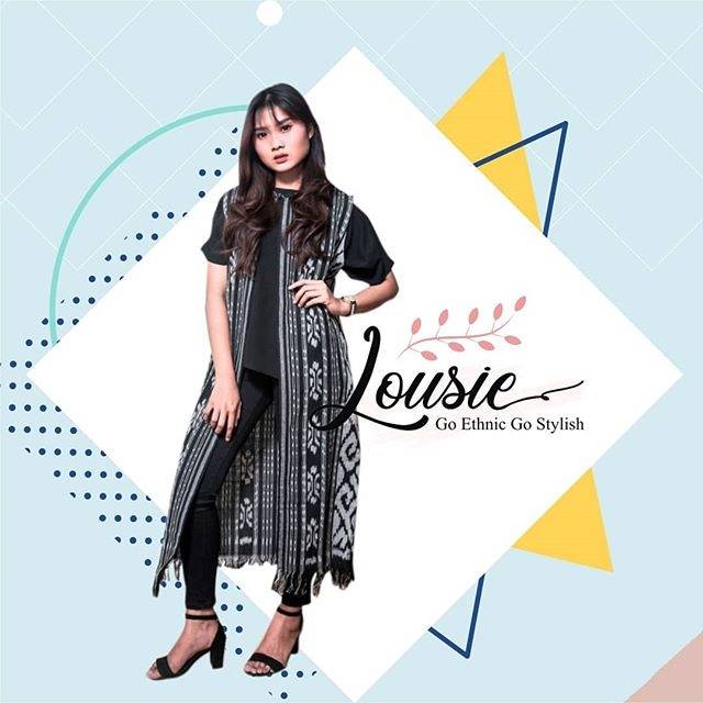 Long Vest Tenun motif Toraja Sumba NTT Lombok NTT outer panjang wanita tanpa lengan