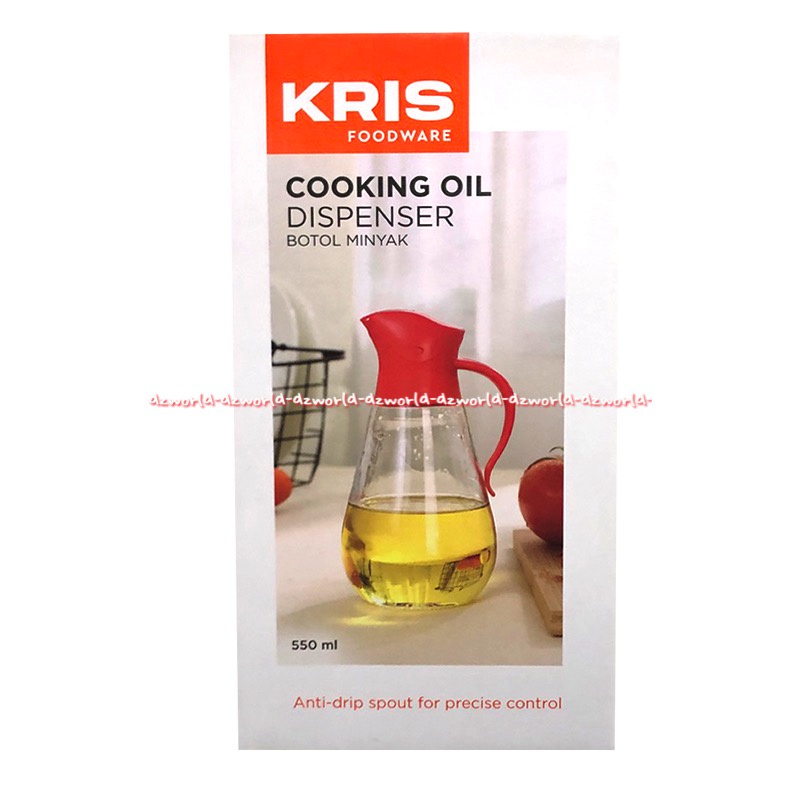 Kris Cooking Oil Dispenser 550ml Botol Minyak Tempat Teko Cerek Botol Minyak Oil Kettle Kaca Tangkai Pegangan Krischef