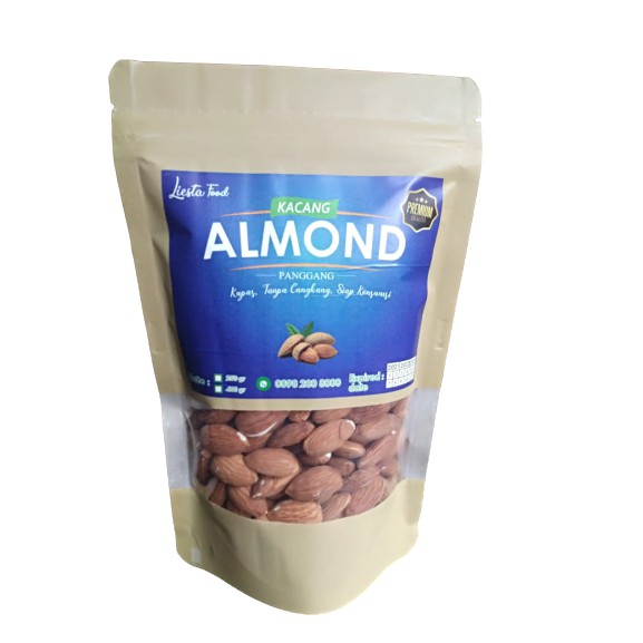 

KACANG ALMOND PANGGANG KUPAS | TANPA CANGKANG | RASA ORIGINAL | ROASTED ALMOND | 250GR / 400GR