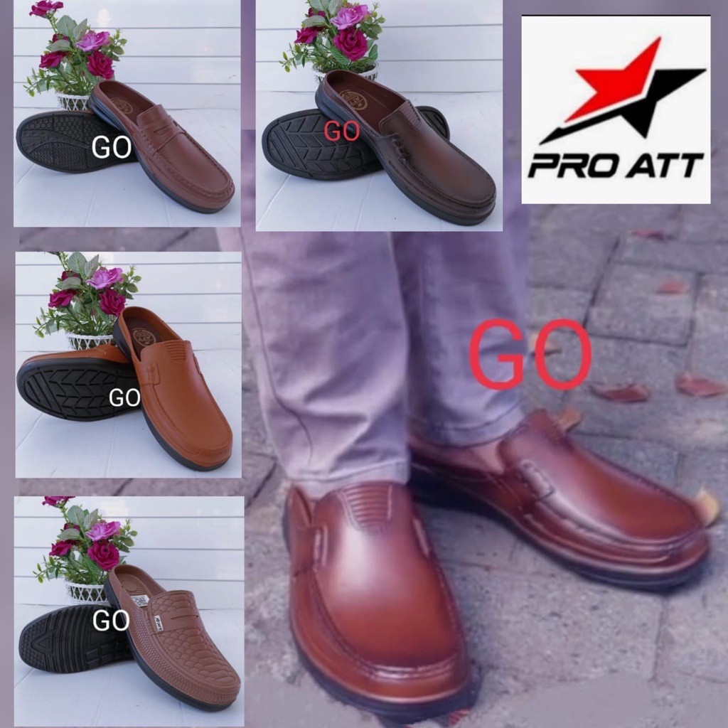 BB ATT ABK 551 SEPATU SLOP PRIA Sepatu Formal Tanpa Tali Bahan Karet Nyaman Dan Ringan