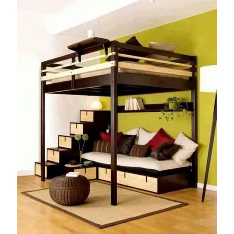 dipan/ranjang anak tingkat cat duco matrial kayu jati custom