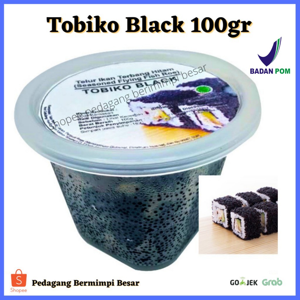 Tobiko Black 100gr | Tobiko Hitam | Telur Ikan Terbang