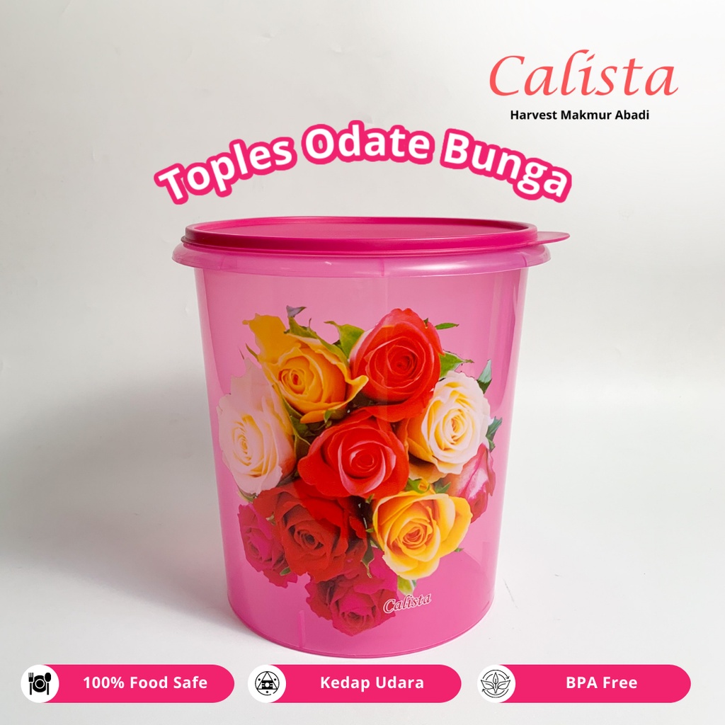 Jual Calista Toples Bunga Jumbo 6kg Toples Besar Toples Kerupuk Toples Kedap Udara Toples 2941