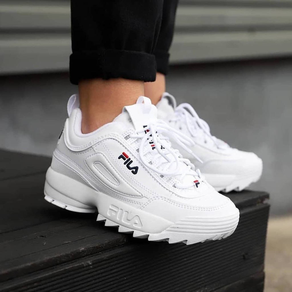 SEPATU SNEAKERS FILA DISRUPTOR II PUTIH IMPORT PREMIUM | Shopee Indonesia