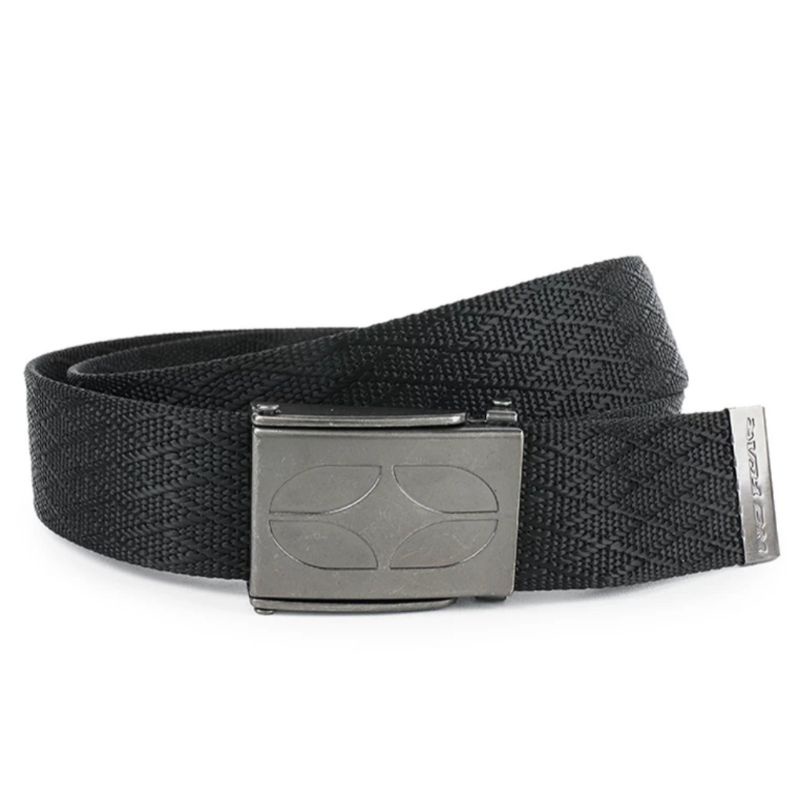 Ikat Pinggang Gesper Sabuk Pria No Fear Original Webbing Belt Hitam Metal Buckle Full Tag