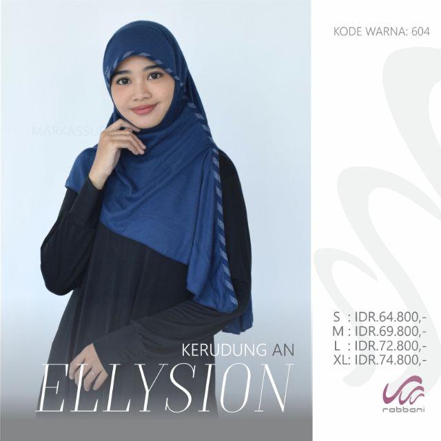 Obral! Kerudung Instan Rabbani Ellysion (kaos)-Navy