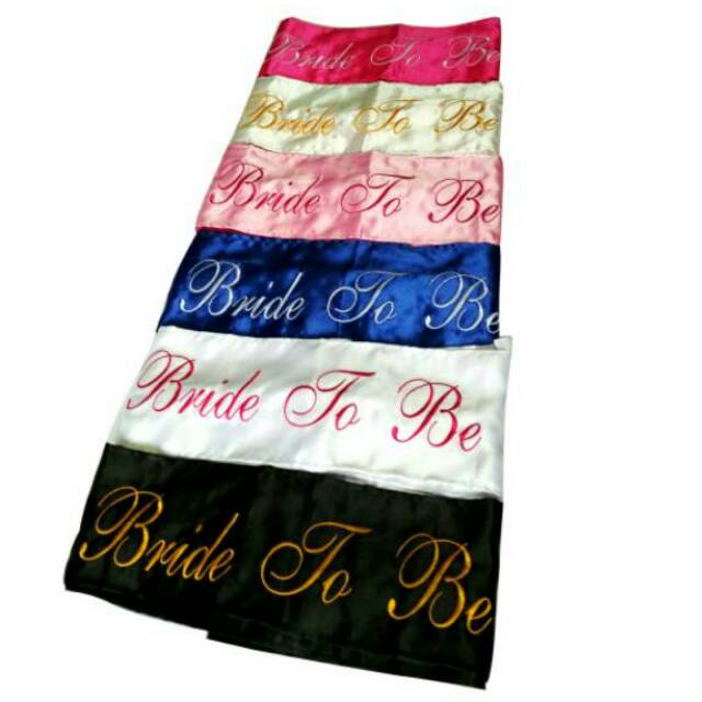 Selempang /sash/slempang bride to be bridal shower/Selempang Wisuda/BORDIR
