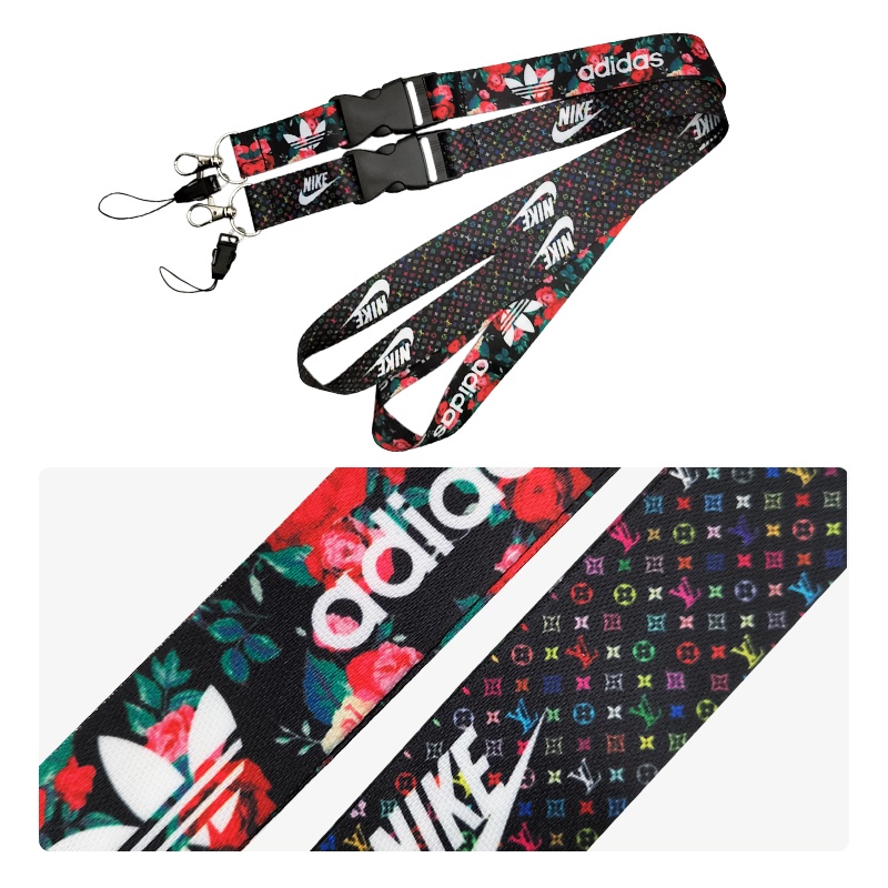 2 Desain AD NK Leher Lanyard Dengan ID Card Lengan Pemegang untuk Ponsel Case Straps Kunci Sling ID Lencana Case Pelindung Kalung Tas Kartu Tali