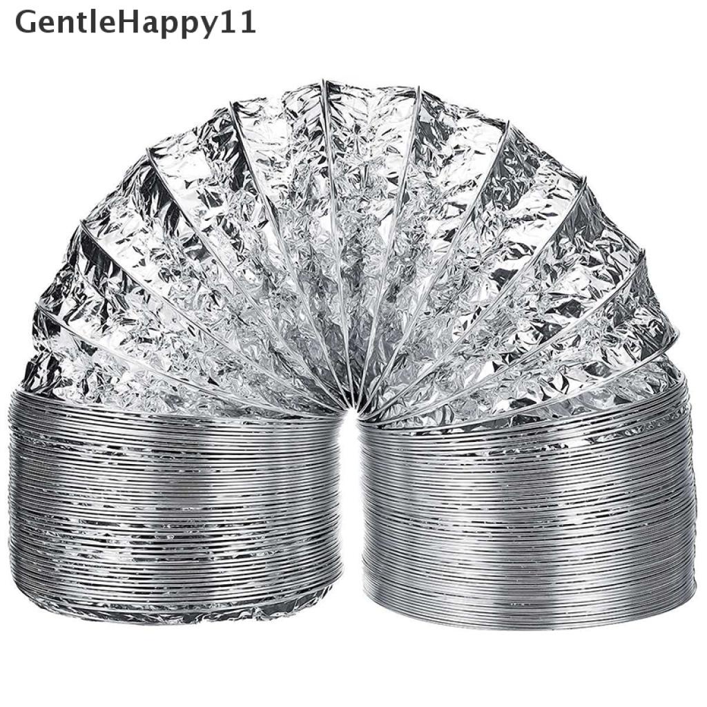 Gentlehappy Pipa Ventilasi Udara Flexible Bahan Aluminum Ukuran 4 &quot;Panjang 1.5M