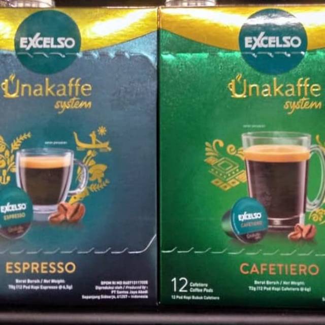 

Exelso unacaffee espresso, caffetiero