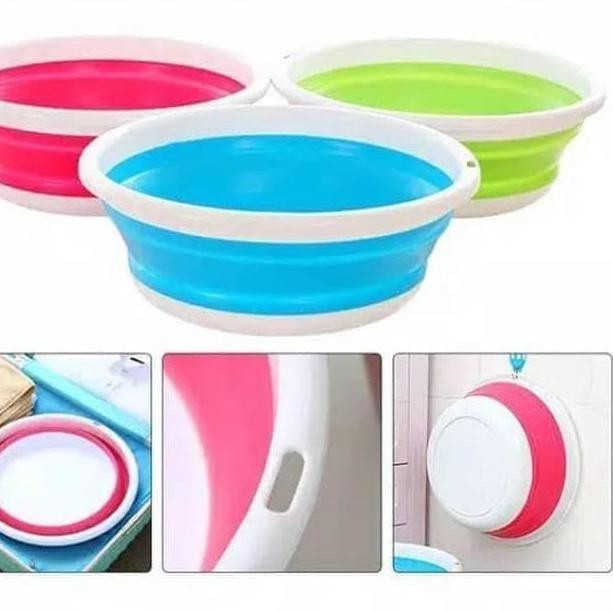 Baskom lipat portable baskom plastik besar ember lipat praktis