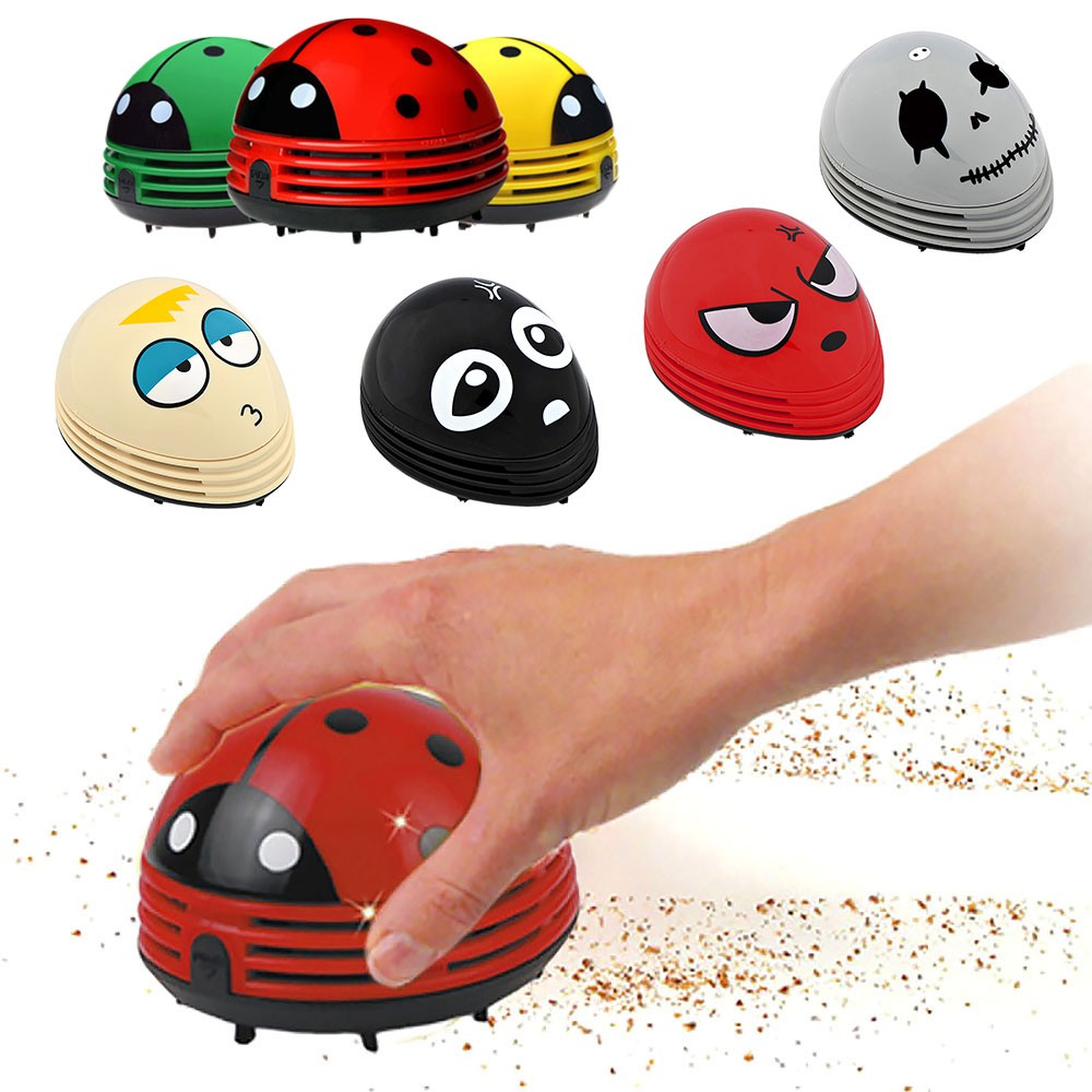 Beetle Shaped Portable Corner Desk Table Top Vacuum Cleaner Mini