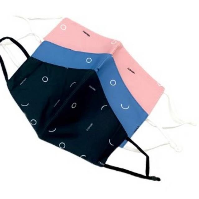 

La Floret 3 pcs Masker kain non-medis bahan katun/nylon blend, water repellent anti air