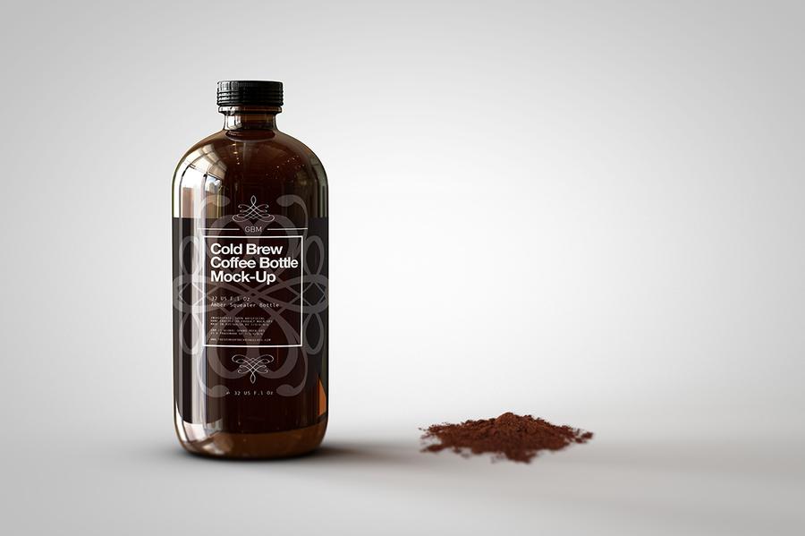 Cold Brew Coffee Bottle Mock Up - Photoshop