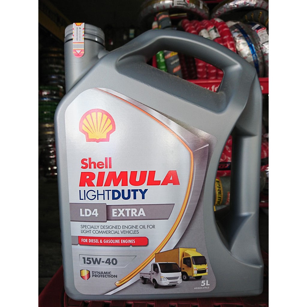 SHELL RIMULA LIGHT DUTY LD4 EXTRA 15w 40 5L oli mobil diesel bensin pick up box truck SS Carry Grab