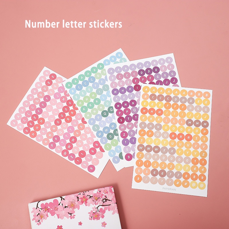Stiker Deco Alphabet Untuk Number Aesthetic Sticker Sheet Kiss Cut Sticker Huruf