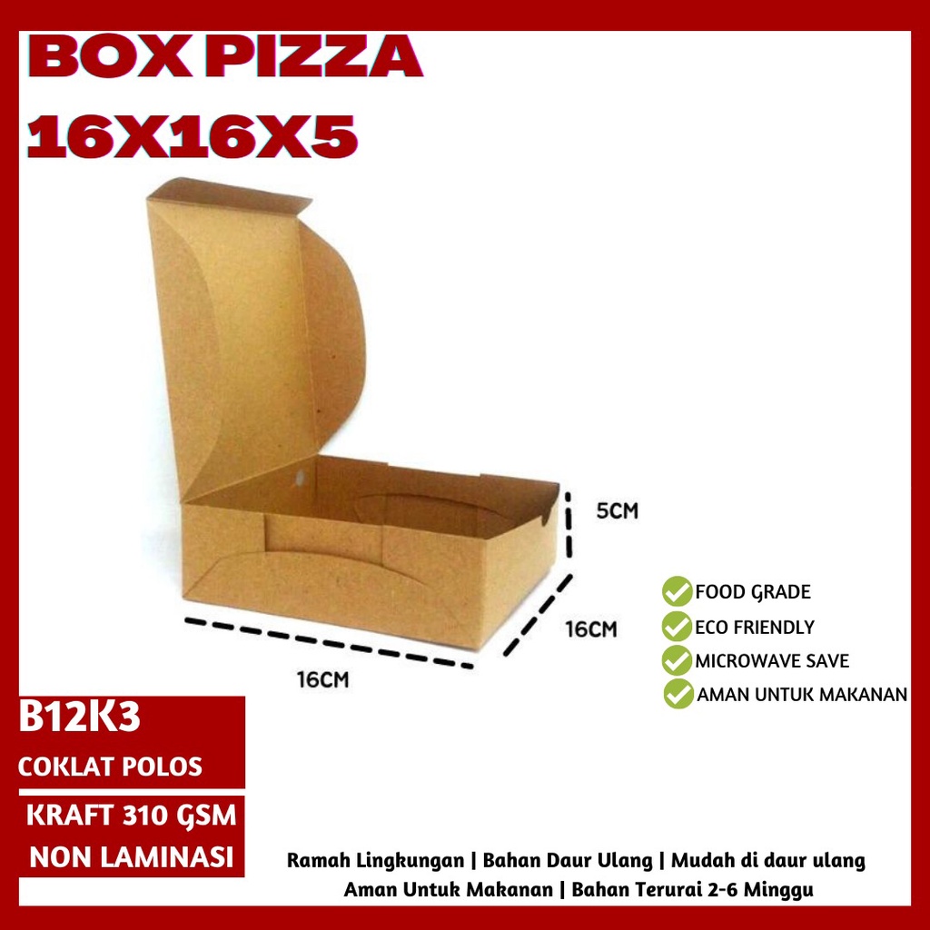 Dus Pizza 16X16 Dus Baju (B12K3-16X16X5 Cm)