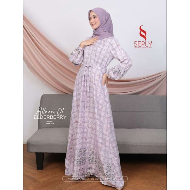 Allura 01 gamis seply terbaru gamis motif seply