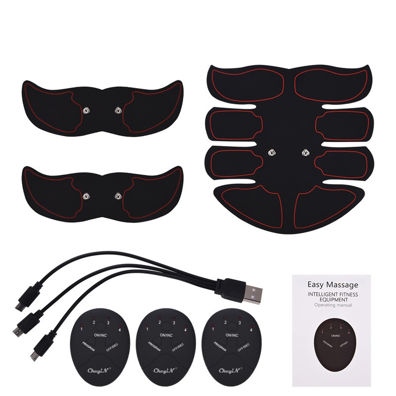 

CkeyiN Trainer Perut Abs Stimulator Stiker Otot Perut Otot Toner Pijat Nirkabel