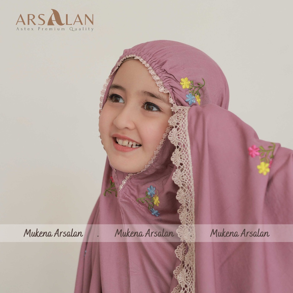 Mukena Couple Yasmin Bordir Melati Rayon Premium Dewasa anak Tanggung | Mukena Arsalan