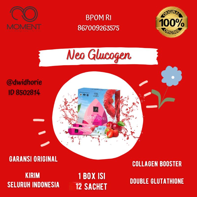 { BESTSELLER } GLUCOGEN MOMENT COLLAGEN DRINK | Beauty Collagen Drink | L-Glutathione | Jerawat