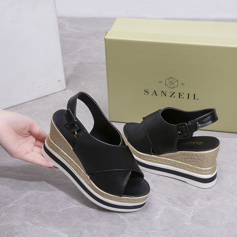 Sepatu Wedge Wanita Import Tali X GO20