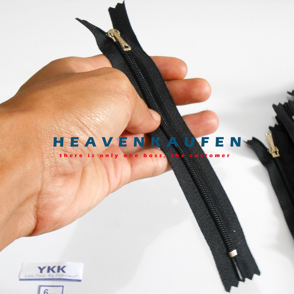 Resleting Zipper YKK 15 cm Hitam Murah (6 inch)