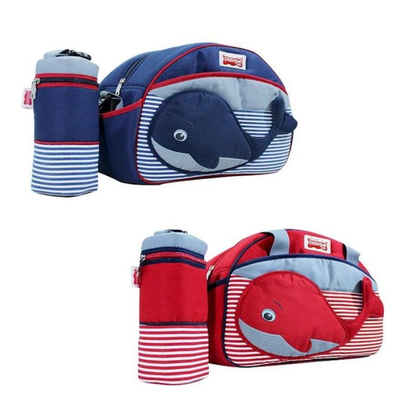 Dialogue Baby DGT7132 Tas Bayi Small Whale Series Navy / Red