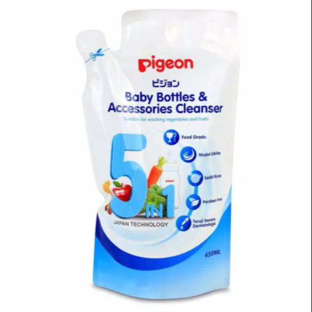 Pigeon liquid cleanser / sabun cuci botol pigeon 450ml / sabun cuci botol refill / bottle cleanser