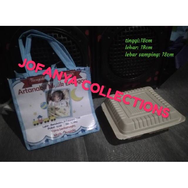 

Ta souvenir ultah, aqiqah, walimah untuk dos/steroform 18x18