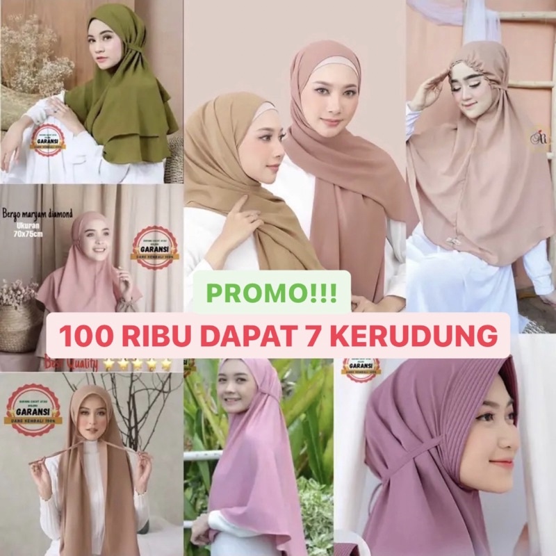 PROMO 100RIBU DAPAT 7 KERUDUNG RANDOM